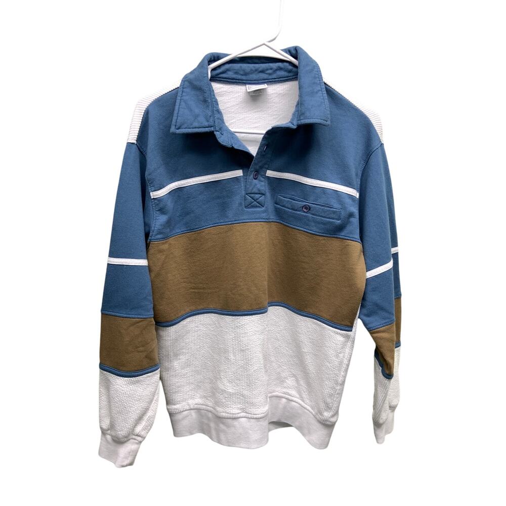 Vtg Haband Casual Joe Long Sleeve Collared Shirt Striped Casual Shirt Size M